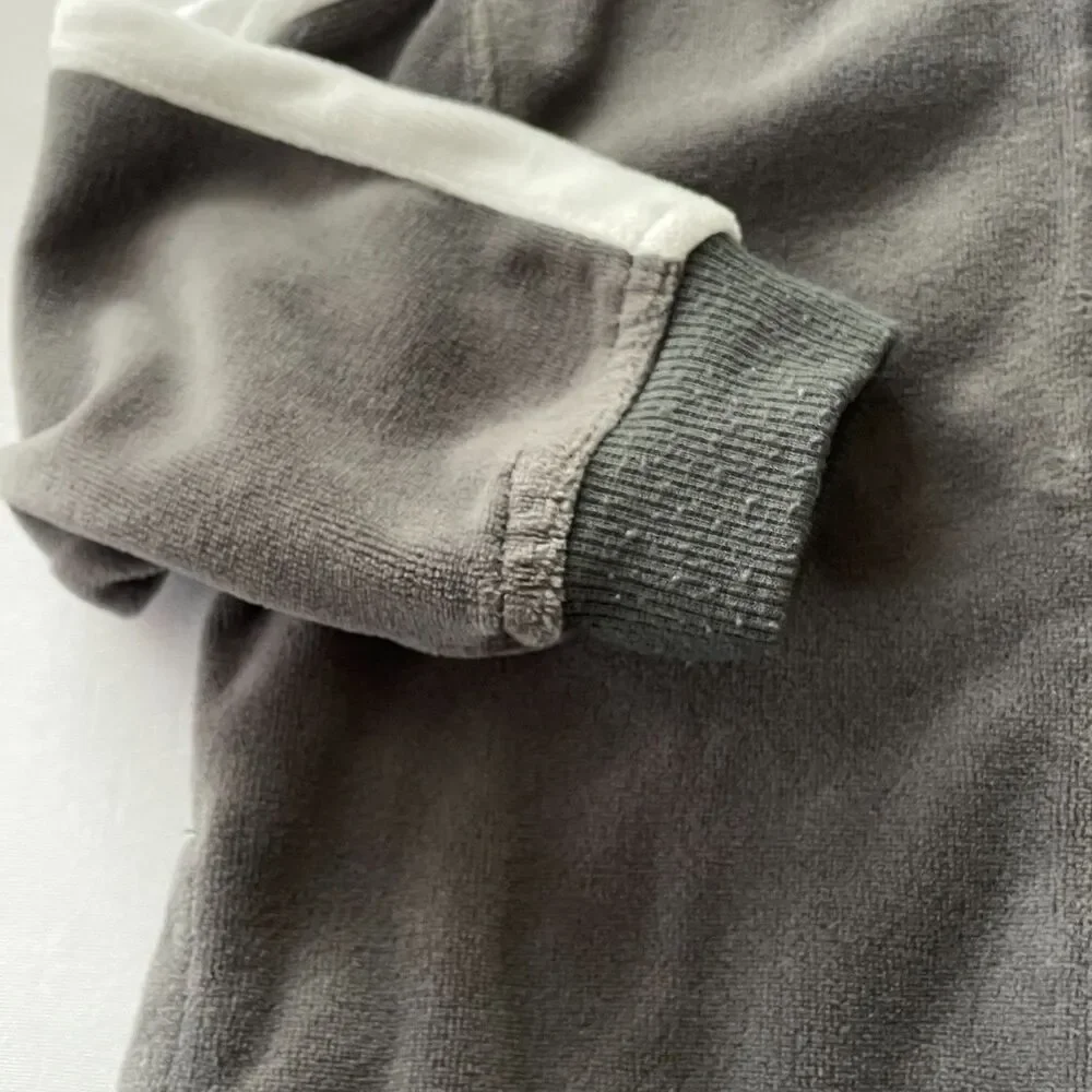 ~ Kids Puma 18m Velour Gray Jacket Full Zip Grey Soft Baby Toddler 18 mo White